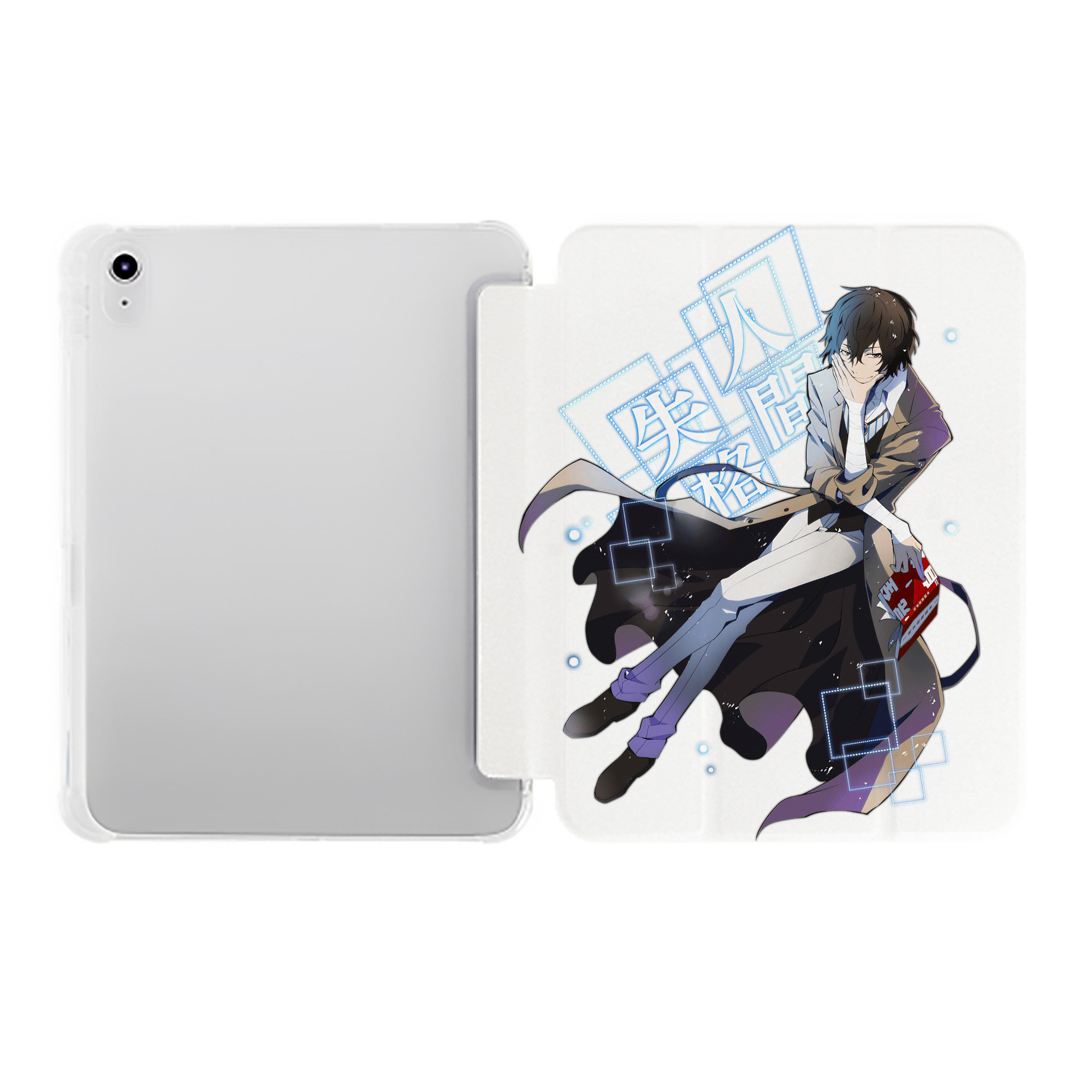 （画像用） 文豪ストレイドッグス Bungo Stray Dogs IPad ケース ペン収納付き 三つ折りスタンド PUレザー×シリコン 対応機種9.5/10.5/10.9インチ